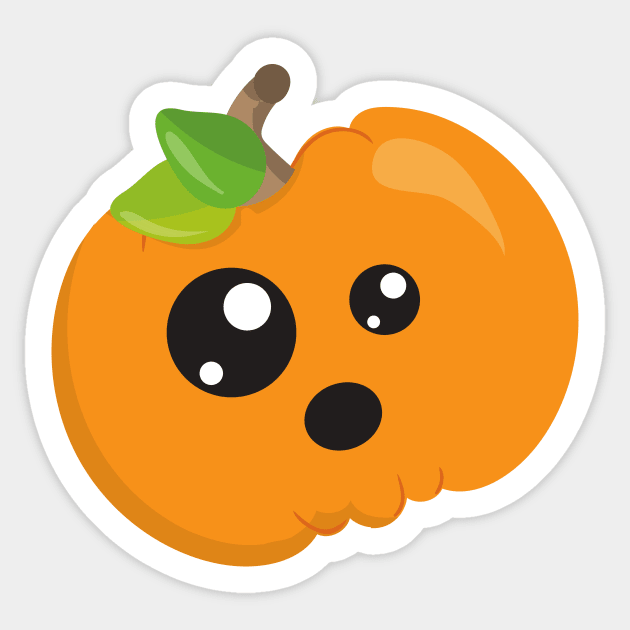 Halloween Pumpkin, Orange Pumpkin, Trick Or Treat Sticker by Jelena Dunčević